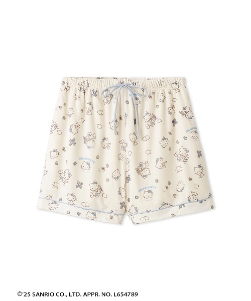 スナイデルホーム　ハローキティ　総柄開襟シャツ＆総柄ショートパンツ　セットアップ HELLO KITTY】総柄開襟シャツ(シャツ＆ブラウス)｜スナイデル