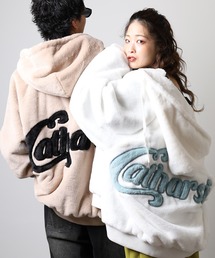 Back Logo Eco Fur Blouson Hoodie / バックロゴエコファーブルゾン フーディー unisex