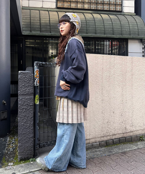 【Me＋Me/ミープラスミー】 アシンメトリーチェック柄プリーツ巻きスカート Me＋Me/ミープラスミー】 アシンメトリーチェック柄プリーツ巻き