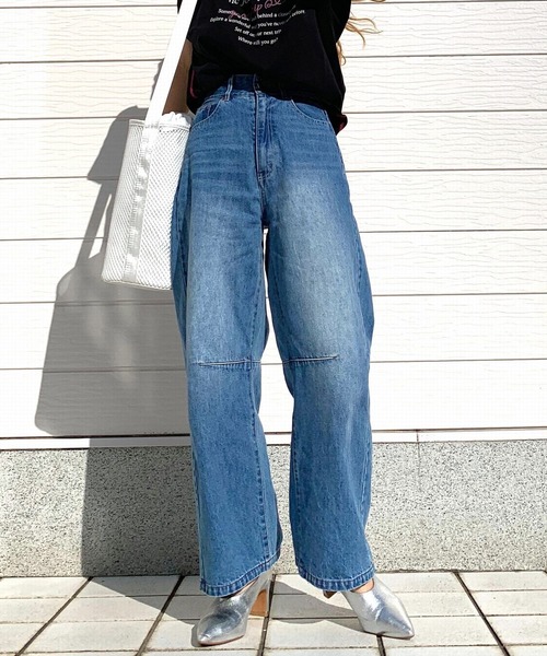 デニム・ジーパン MCQUEEN Denim pants McQUEEN ベルボトム フレアー ラッパ ジーンズ デニム サイズM