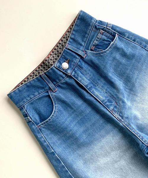 Q（キュー）の「Q girlカーヴィーデニム（デニムパンツ・レディース・ブルー・SMALL/MEDIUM/LARGE）」の5枚目の写真