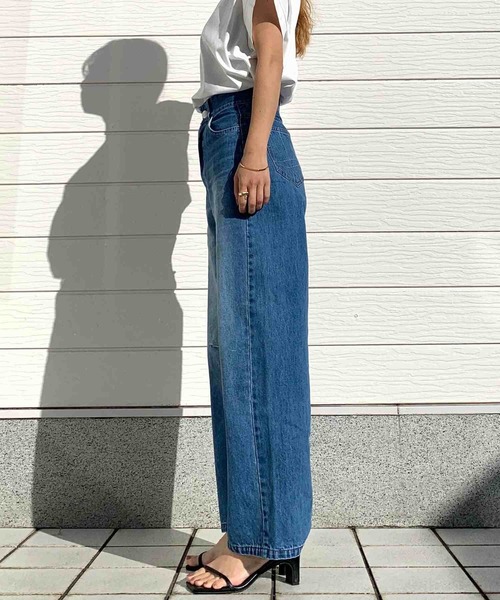 Q（キュー）の「Q girlカーヴィーデニム（デニムパンツ・レディース・ブルー・SMALL/MEDIUM/LARGE）」の22枚目の写真