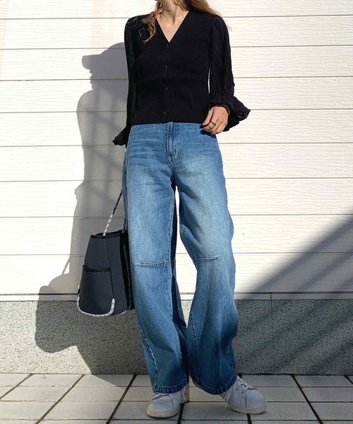 Q（キュー）の「Q girlカーヴィーデニム（デニムパンツ・レディース・ブルー・SMALL/MEDIUM/LARGE）」の8枚目の写真