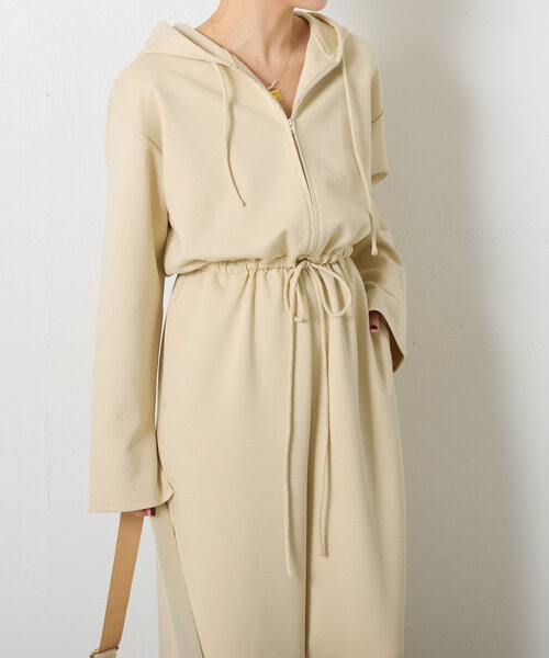 COLLAGE GALLARDAGALANTE(コラージュガリャルダガランテ)の「フーデッドオールインワン(つなぎ/オールインワン・レディース・カーキ/サンドベージュ・FREE)」の7枚目の写真