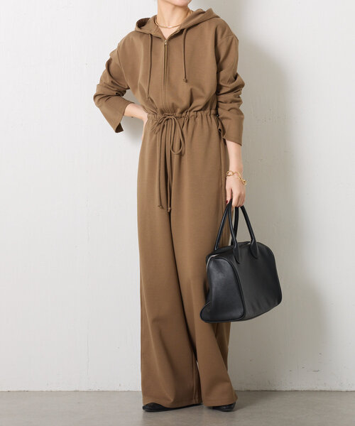 COLLAGE GALLARDAGALANTE(コラージュガリャルダガランテ)の「フーデッドオールインワン(つなぎ/オールインワン・レディース・カーキ/サンドベージュ・FREE)」の13枚目の写真