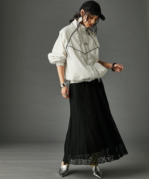 レースパッチワークロングスカート(ペチスカート付) ＜大きいサイズ有＞GEVS.（スカート）｜GEVS.（ジェイヴィス）