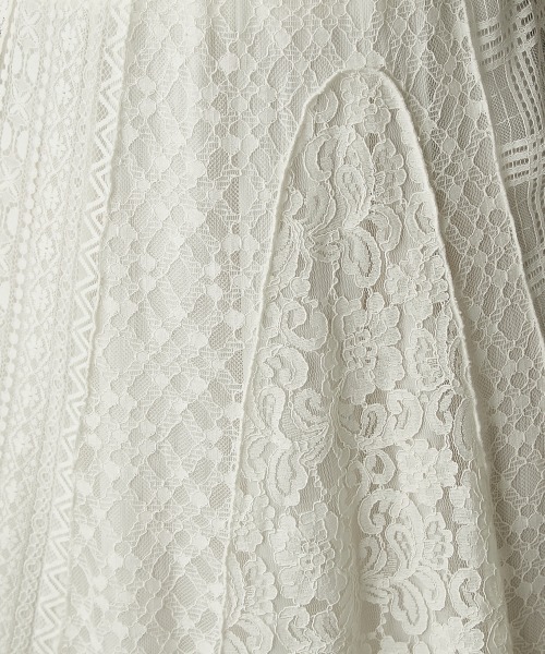 レースパッチワークロングスカート(ペチスカート付) ＜大きいサイズ有＞GEVS.（スカート）｜GEVS.（ジェイヴィス）