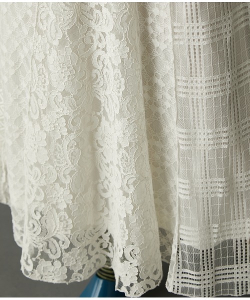 レースパッチワークロングスカート(ペチスカート付) ＜大きいサイズ有＞GEVS.（スカート）｜GEVS.（ジェイヴィス）