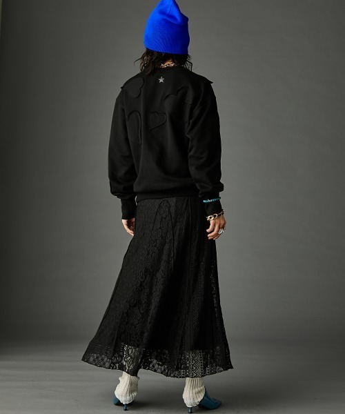 レースパッチワークロングスカート(ペチスカート付) ＜大きいサイズ有＞GEVS.（スカート）｜GEVS.（ジェイヴィス）