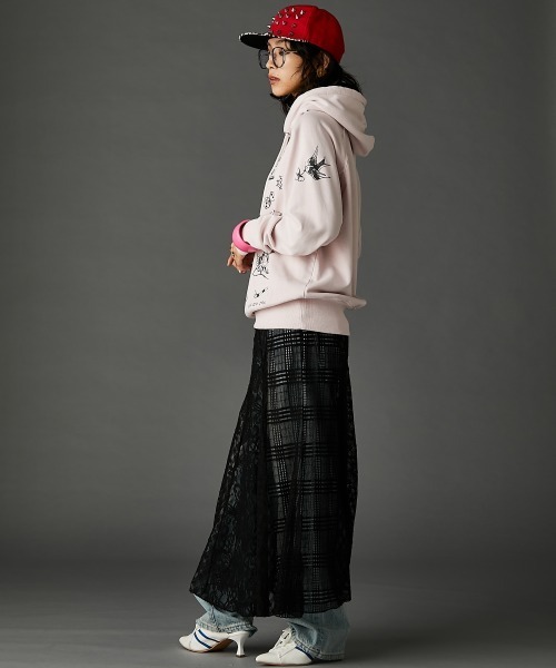 レースパッチワークロングスカート(ペチスカート付) ＜大きいサイズ有＞GEVS.（スカート）｜GEVS.（ジェイヴィス）