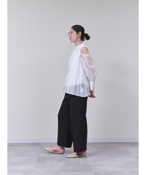 DOLLUPOOPS（ドールアップウップス）の「ショルダーオープンレイヤードライクブラウス（シャツ/ブラウス・レディース・オフホワイト/ブラック・38）」の21枚目の写真