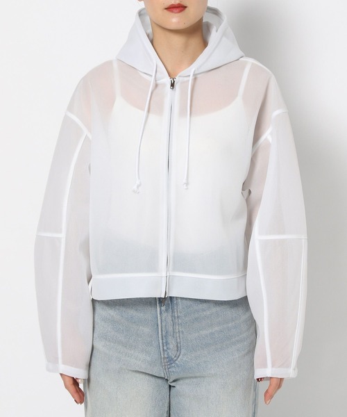 LOWRYS FARM（ローリーズファーム）の「シアーダンボールフーディ 289740（パーカー・レディース・ホワイト/イエロー/ブルー・FREE）」の18枚目の写真