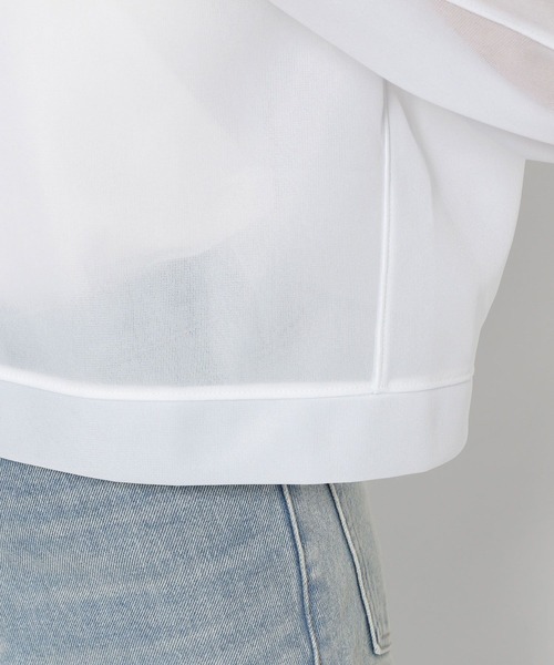 LOWRYS FARM（ローリーズファーム）の「シアーダンボールフーディ 289740（パーカー・レディース・ホワイト/イエロー/ブルー・FREE）」の13枚目の写真