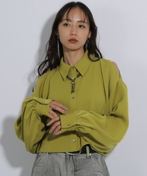 HARE | カタスリットトロミショートシャツ(HARE)(シャツ/ブラウス)