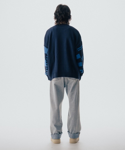 ROYAL FLASH（ロイヤルフラッシュ）の「Maison ULA/メゾン ウラ/ボーダースリーブカーディガン（カーディガン/ボレロ・メンズ・ネイビー・2/1）」の7枚目の写真