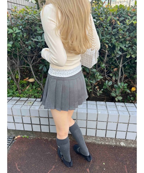 PHILLY（フィリー）の「【PHILLY】花柄レイヤードトップス（Tシャツ/カットソー・レディース・アイボリー/ブラック/グレー・FREE）」の18枚目の写真