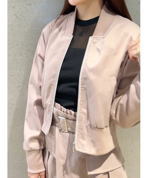SNIDEL(スナイデル)の「コンパクトMA-1(MA-1・レディース・ネイビー/ピンク/アイボリー・1/0)」の6枚目の写真