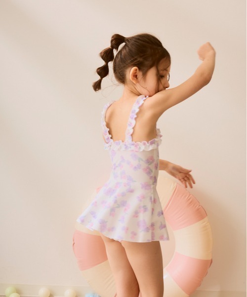 セール】【marie claire:マリ・クレール】キッズワンピース水着