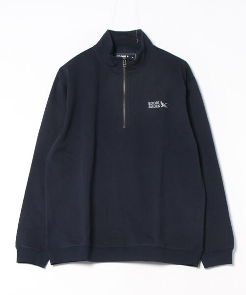 Eddie Bauer（エディーバウアー）の「EBロゴ ハーフジップ 長袖 Tシャツ（Tシャツ/カットソー・メンズ・杢グレー/ダークネイビー/オレンジ・XXL/XL/L/M）」の15枚目の写真