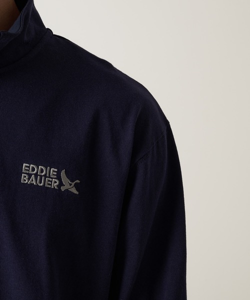 Eddie Bauer（エディーバウアー）の「EBロゴ ハーフジップ 長袖 Tシャツ（Tシャツ/カットソー・メンズ・杢グレー/ダークネイビー/オレンジ・XXL/XL/L/M）」の12枚目の写真