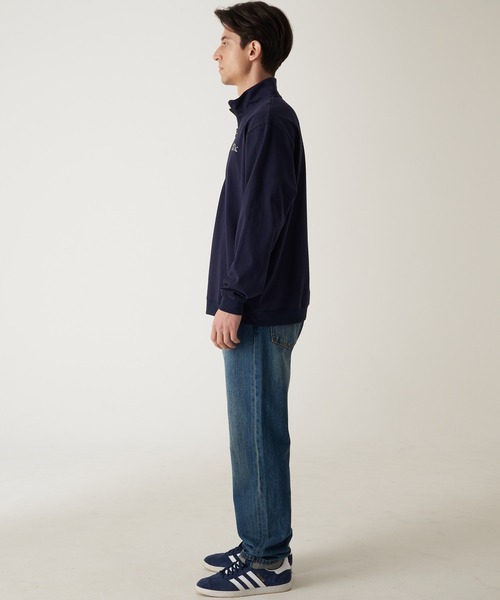 Eddie Bauer（エディーバウアー）の「EBロゴ ハーフジップ 長袖 Tシャツ（Tシャツ/カットソー・メンズ・杢グレー/ダークネイビー/オレンジ・XXL/XL/L/M）」の5枚目の写真