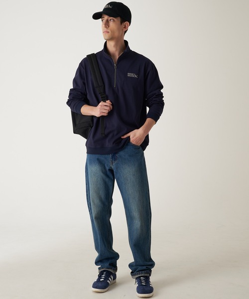 Eddie Bauer（エディーバウアー）の「EBロゴ ハーフジップ 長袖 Tシャツ（Tシャツ/カットソー・メンズ・杢グレー/ダークネイビー/オレンジ・XXL/XL/L/M）」の7枚目の写真