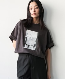 半袖フォトプリントTシャツ