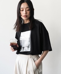 半袖フォトプリントTシャツ