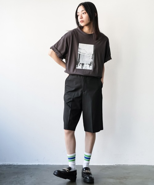 mili an deni(ミリアンデニ)の「半袖フォトプリントTシャツ(Tシャツ/カットソー・レディース・オフホワイト/ブラック/チャコールグレー・M/L)」の16枚目の写真