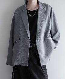 LILL（リル）の「ルーズシルエットワイドアームジャガードテーラードジャケット（テーラードジャケット）」