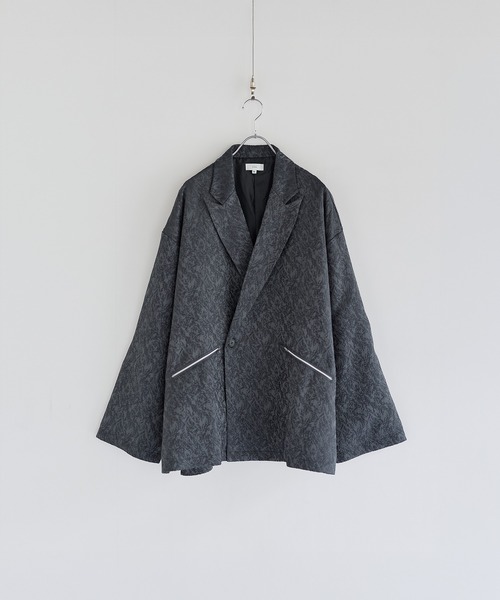 LILL（リル）の「ルーズシルエットワイドアームジャガードテーラードジャケット（テーラードジャケット・メンズ・ブラック/ライトグレー/チャコールグレー・S/XL/L/M）」の10枚目の写真