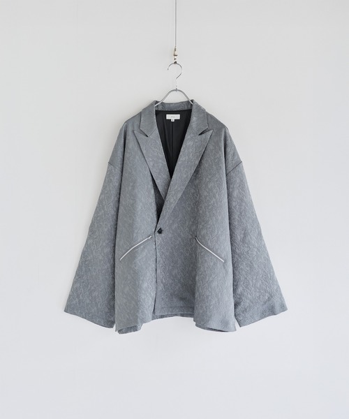 LILL（リル）の「ルーズシルエットワイドアームジャガードテーラードジャケット（テーラードジャケット・メンズ・ブラック/ライトグレー/チャコールグレー・S/XL/L/M）」の20枚目の写真