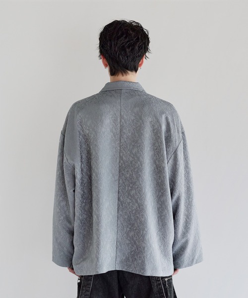 LILL（リル）の「ルーズシルエットワイドアームジャガードテーラードジャケット（テーラードジャケット・メンズ・ブラック/ライトグレー/チャコールグレー・S/XL/L/M）」の22枚目の写真