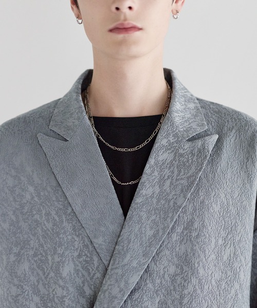 LILL（リル）の「ルーズシルエットワイドアームジャガードテーラードジャケット（テーラードジャケット・メンズ・ブラック/ライトグレー/チャコールグレー・S/XL/L/M）」の18枚目の写真