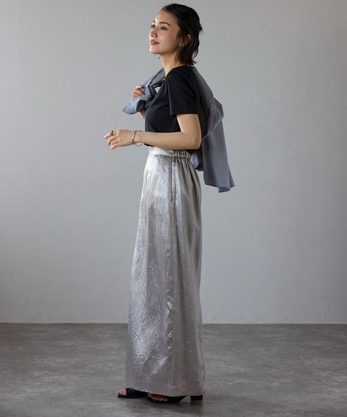 etre pret（エトレプレ）の「多サイズ展開 ラウンドネック半袖カットソー（Tシャツ/カットソー・レディース・ホワイト/ブラック・7号/11号/9号/13号/5号/15号）」の8枚目の写真