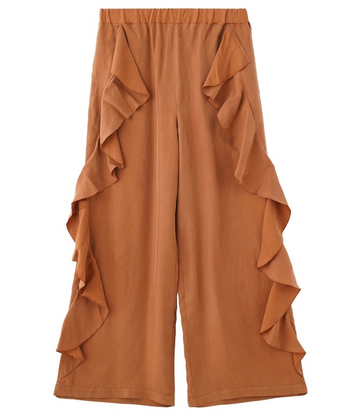 ROSE BUD(ローズバッド)の「FRILL WIDE PANTS(その他パンツ・レディース・ブラック/ブラウン・ONE SIZE)」の2枚目の写真
