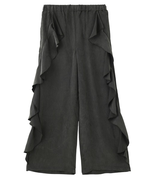 ROSE BUD(ローズバッド)の「FRILL WIDE PANTS(その他パンツ・レディース・ブラック/ブラウン・ONE SIZE)」の1枚目の写真