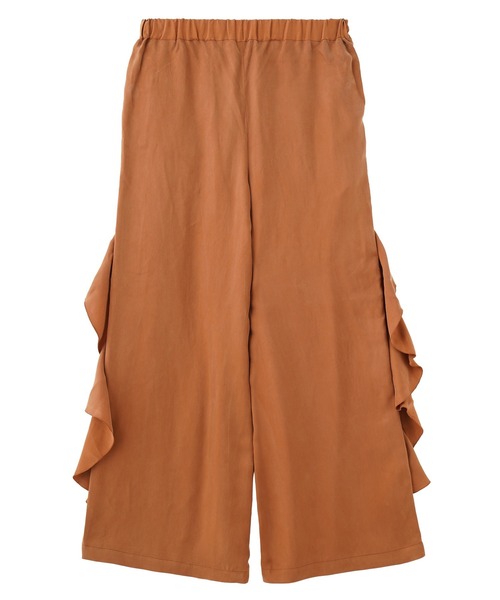 ROSE BUD(ローズバッド)の「FRILL WIDE PANTS(その他パンツ・レディース・ブラック/ブラウン・ONE SIZE)」の3枚目の写真