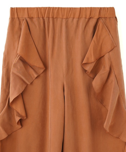 ROSE BUD(ローズバッド)の「FRILL WIDE PANTS(その他パンツ・レディース・ブラック/ブラウン・ONE SIZE)」の4枚目の写真