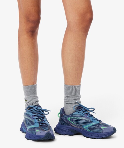 LACOSTE（ラコステ）の「レディース L003 NEO SHOT 125 1 SFA ビッグメッシュ ハイテクスニーカー（スニーカー・レディース・ライトグレー/オフホワイト/グリーン/ホワイト×ホワイト/ブラック/ブルー/ライトイエロー・22.5cm/23.5cm/24.5cm/23.0cm/24.0cm）」の6枚目の写真