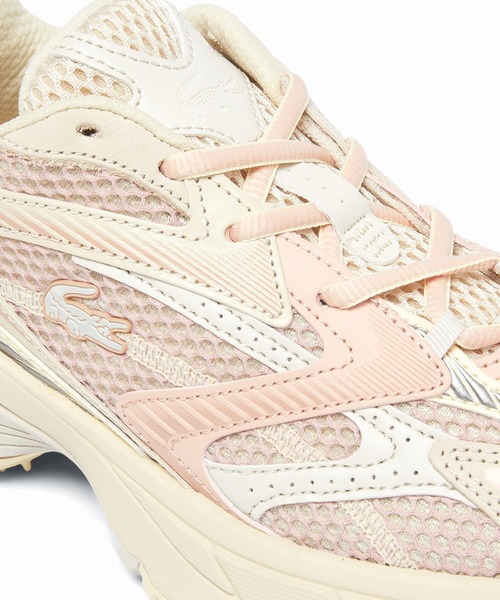 LACOSTE（ラコステ）の「レディース L003 NEO SHOT 125 1 SFA ビッグメッシュ ハイテクスニーカー（スニーカー・レディース・ライトグレー/オフホワイト/グリーン/ホワイト×ホワイト/ブラック/ブルー/ライトイエロー・22.5cm/23.5cm/24.5cm/23.0cm/24.0cm）」の2枚目の写真