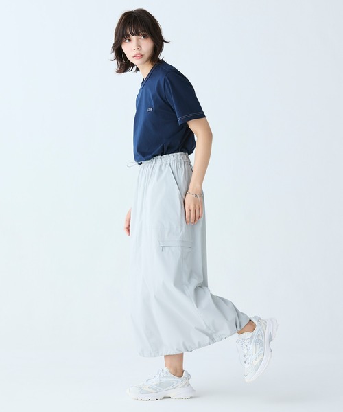 LACOSTE（ラコステ）の「レディース L003 NEO SHOT 125 1 SFA ビッグメッシュ ハイテクスニーカー（スニーカー・レディース・ライトグレー/オフホワイト/グリーン/ホワイト×ホワイト/ブラック/ブルー/ライトイエロー・22.5cm/23.5cm/24.5cm/23.0cm/24.0cm）」の9枚目の写真