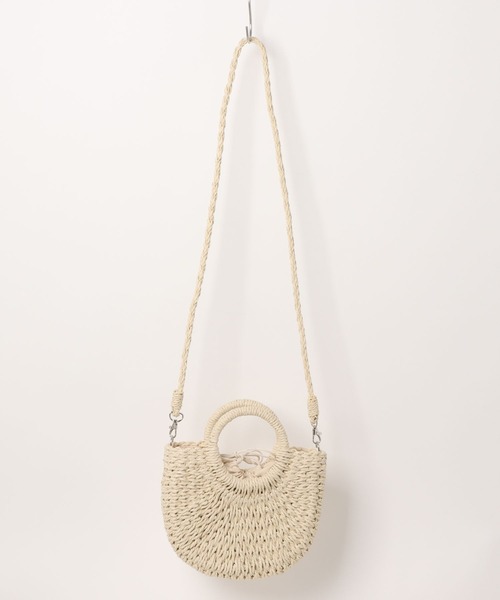 BONLECILL Marche(ボンルシールマルシェ)の「【BONLECILL Marche】ショルダー付きラウンドバスケット/かごバッグ(かごバッグ・レディース・ブラウン/ベージュ・FREE)」の19枚目の写真