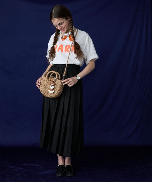 BONLECILL Marche(ボンルシールマルシェ)の「【BONLECILL Marche】ショルダー付きラウンドバスケット/かごバッグ(かごバッグ・レディース・ブラウン/ベージュ・FREE)」の5枚目の写真