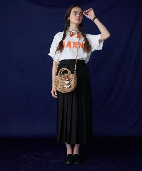 BONLECILL Marche(ボンルシールマルシェ)の「【BONLECILL Marche】ショルダー付きラウンドバスケット/かごバッグ(かごバッグ・レディース・ブラウン/ベージュ・FREE)」の6枚目の写真