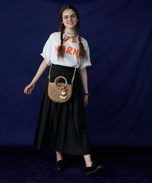 BONLECILL Marche(ボンルシールマルシェ)の「【BONLECILL Marche】ショルダー付きラウンドバスケット/かごバッグ(かごバッグ・レディース・ブラウン/ベージュ・FREE)」の7枚目の写真
