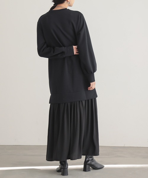 for/c（フォーシー）の「[低身長/高身長向けサイズ有]ドッキングワンピース【サスティナブル】（ワンピース・レディース・ネイビー/ブラック・TM/PM/L/M）」の13枚目の写真