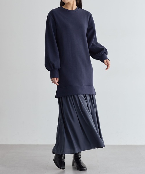 for/c（フォーシー）の「[低身長/高身長向けサイズ有]ドッキングワンピース【サスティナブル】（ワンピース・レディース・ネイビー/ブラック・TM/PM/L/M）」の22枚目の写真