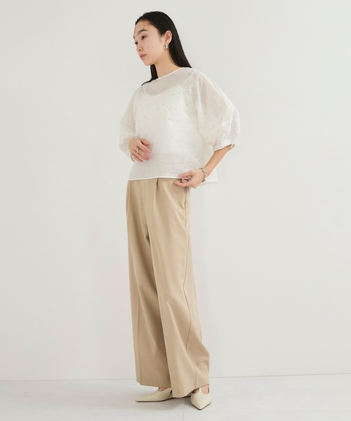 LE CERCLE par rope'(ルセルクルパーロペ)の「ラメドット刺しゅうブラウス(シャツ/ブラウス・レディース・ホワイト/ブラック/ブラウン・FREE)」の8枚目の写真