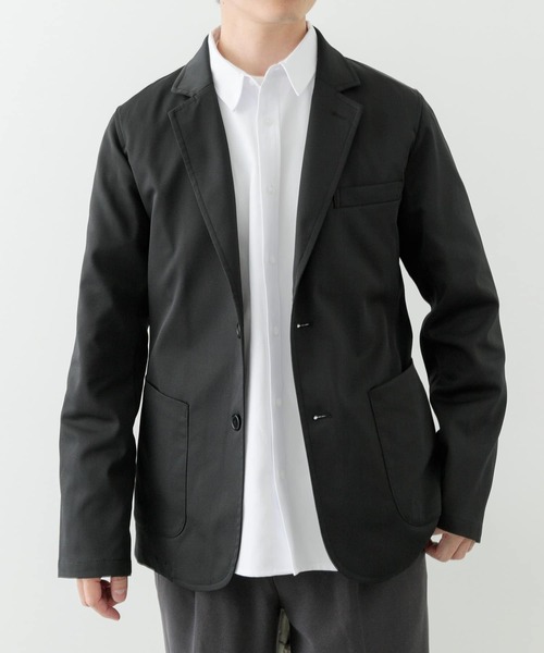 ITEMS URBANRESEARCH（アイテムズ アーバンリサーチ）の「『セットアップ対応』マシンウォッシャブルピケテーラードジャケット（その他アウター・メンズ・ネイビー/カーキ/ブラック・MEDIUM/LARGE）」の4枚目の写真